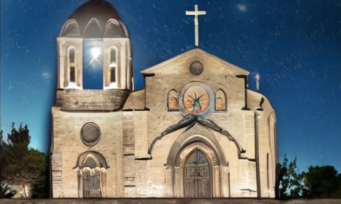 Kostel svaté Máří Magdaleny v Zubrnicích – noc