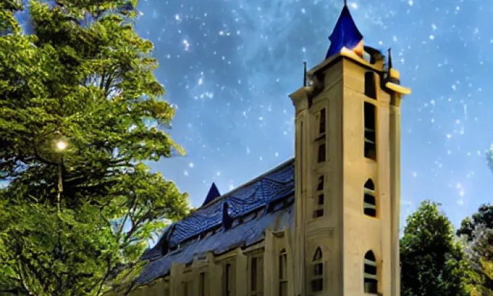 kostel svaté Maří Magdalény (Bor) – noc
