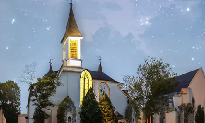 kostel svaté Maří Magdalény (Skořenice) – noc