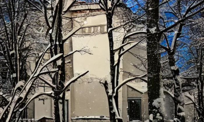 Kostel svaté Markéty (Kralovice) – zima