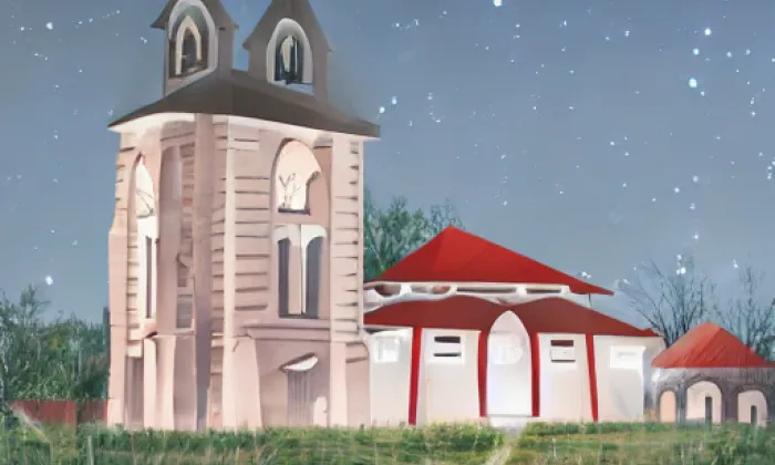 Kostel svaté Markéty Antiochijské (Podlažice) – noc