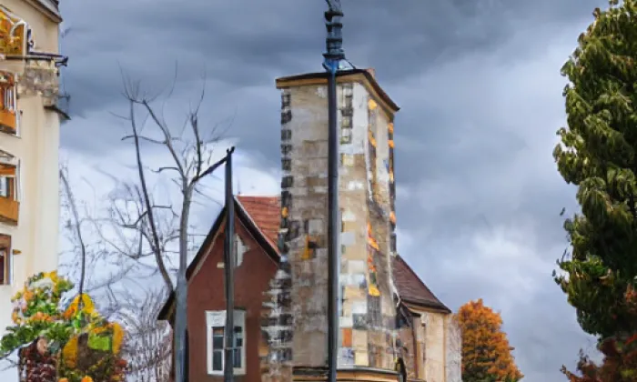 kostel svaté Markéty v Městci Králové – autumn