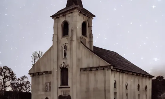 kostel svaté Rodiny (Nahořany) – noc