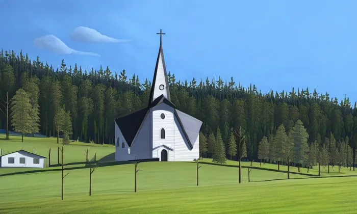 Kostel svaté Zdislavy (Prostřední Bečva) – noc