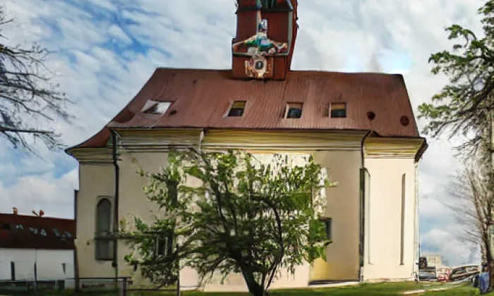kostel svatých Andělů strážných (Stražisko) – zima