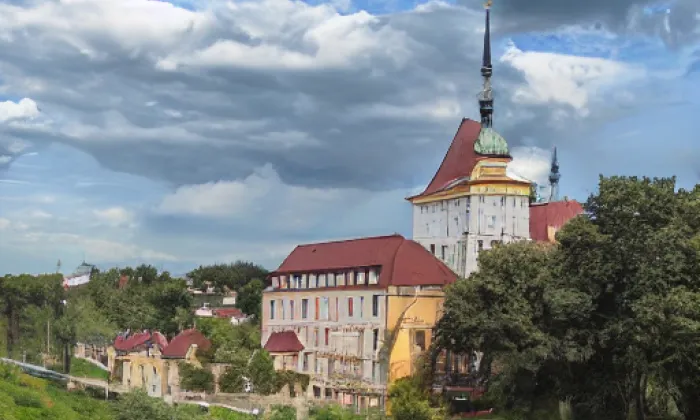 kostel svatých Petra a Pavla (Chotěvice) – akvarel