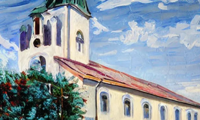 kostel svatých Petra a Pavla (Nová Bystřice) – jaro