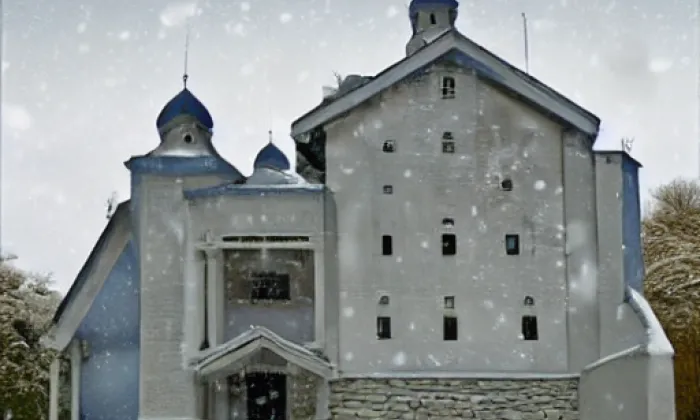 Kostel svatých Petra a Pavla v Chotovinách – winter