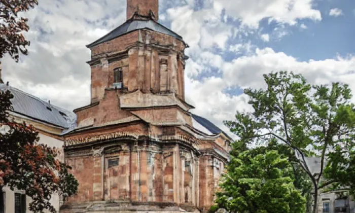 Kostel svatých Petra a Pavla v Oseku – akvarel