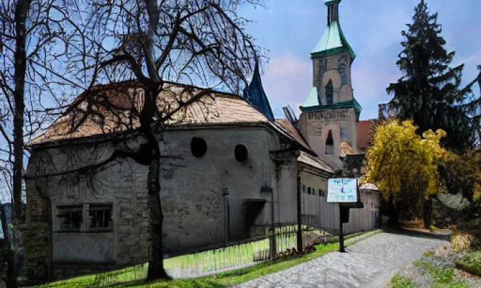 Kostel svatého Šimona a Judy (Plazy) – zima