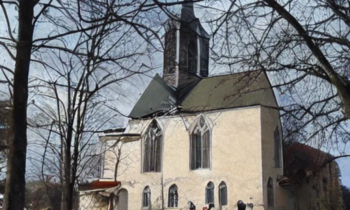 Kostel svatého Šimona a Judy (Starý Rokytník) – jaro