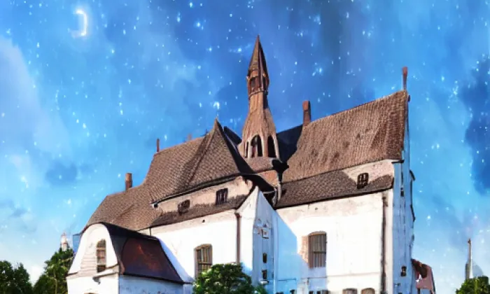 Kostel svatého Štěpána (Bílá Hůrka) – noc