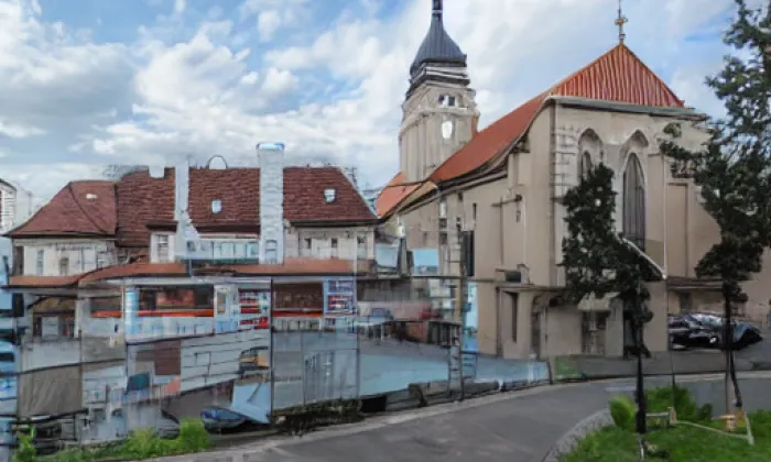 Kostel svatého Štěpána (Hrušovany nad Jevišovkou) – akvarel
