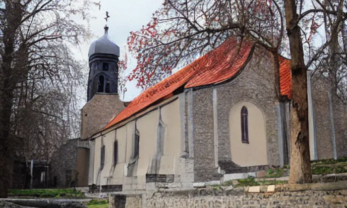 Kostel svatého Ambrože na Vícově – akvarel