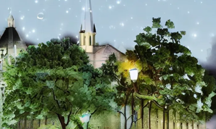Kostel svatého Antonína Paduánského (Hrabětice) – noc