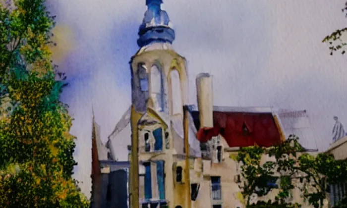 Kostel svatého Antonína Paduánského (Kytlice) – akvarel