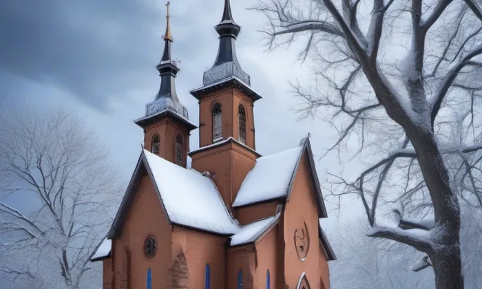 kostel svatého Antonína Paduánského (Panská Lhota) – zima