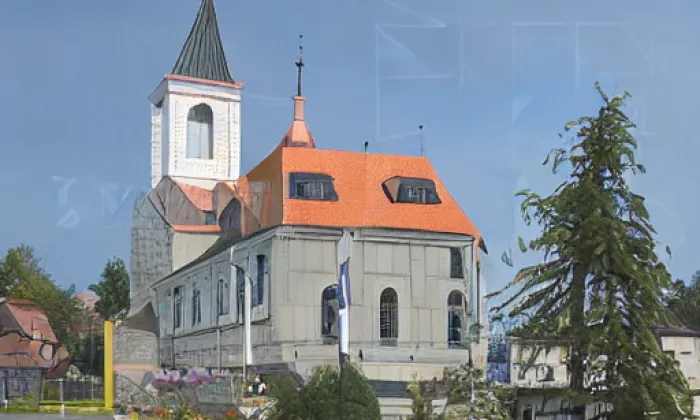 kostel svatého Apolináře (Sadská) – léto