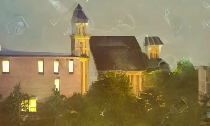 Kostel svatého Apolináře v Praze – noc
