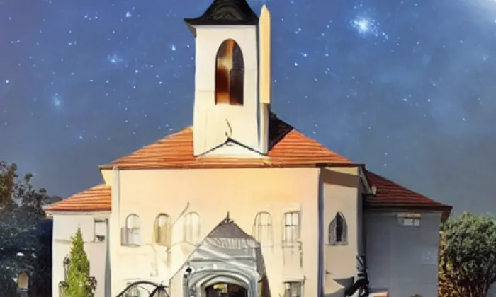 kostel svatého Augustina (Syrovice) – noc