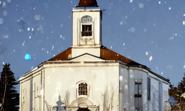 kostel svatého Augustina (Syrovice) – winter