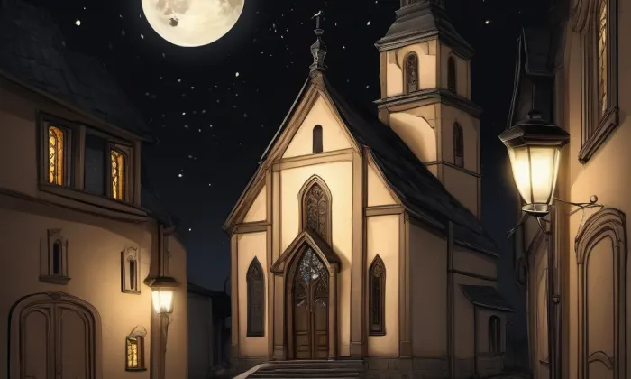 kostel svatého Bartoloměje (Heřmanův Městec) – noc