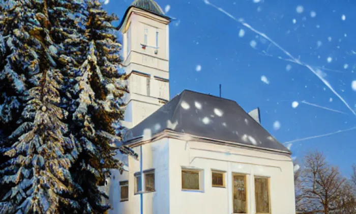 kostel svatého Bartoloměje (Hodějice) – winter