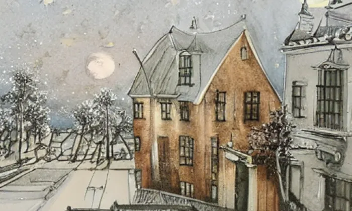 Kostel svatého Bartoloměje (Jenišův Újezd) – noc