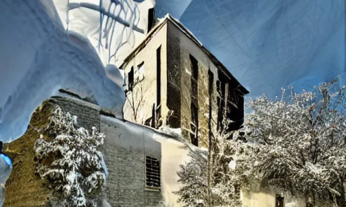 Kostel svatého Bartoloměje (Kyje) – winter