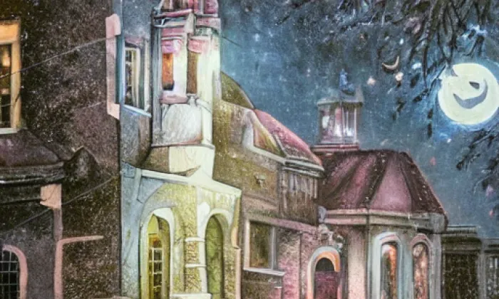 Kostel svatého Bartoloměje (Lanžov) – noc