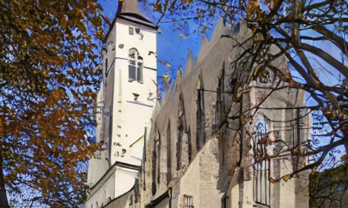 Kostel svatého Bartoloměje (Lanžov) – summer