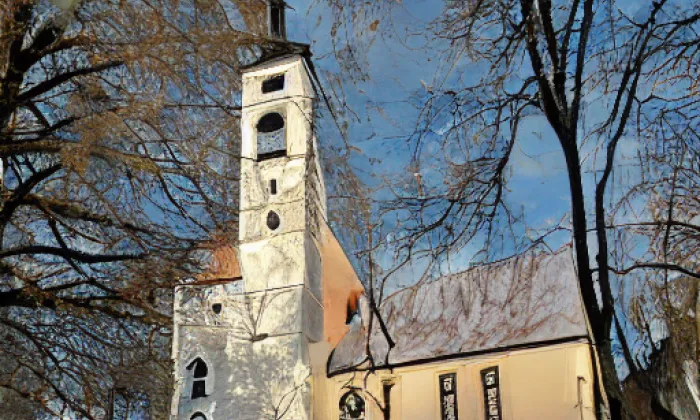 Kostel svatého Bartoloměje (Lanžov) – winter