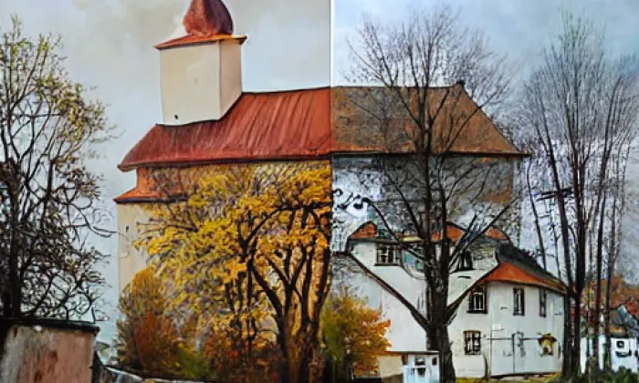 Kostel svatého Bartoloměje (Napajedla) – autumn