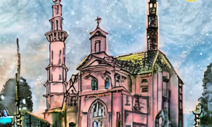 kostel svatého Bartoloměje (Rozsochy) – noc