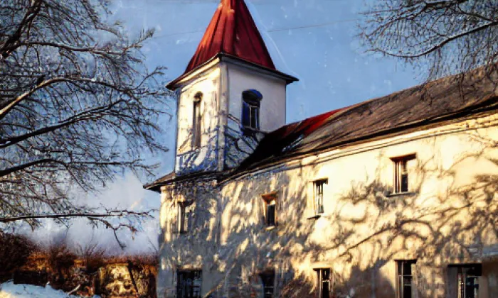 Kostel svatého Bartoloměje (Solopysky) – winter