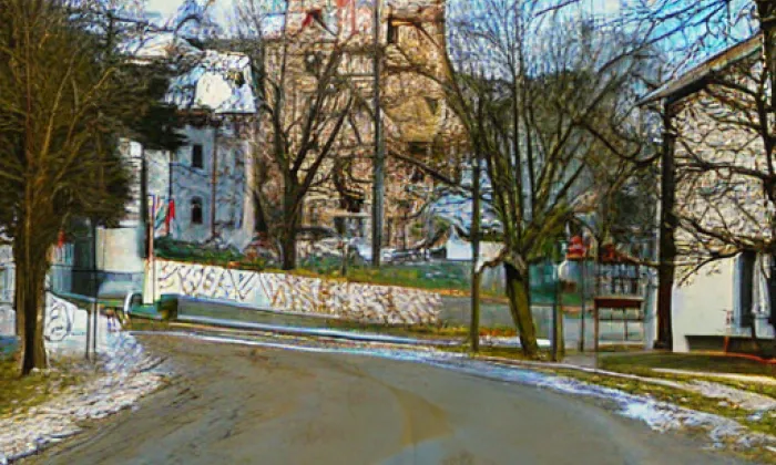 Kostel svatého Bartoloměje (Vráž) – winter