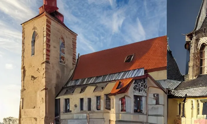 Kostel svatého Bartoloměje v Bakově nad Jizerou – noc