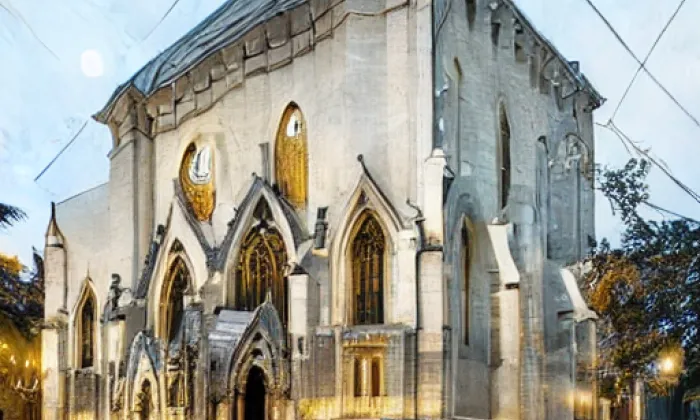 Kostel svatého Bartoloměje v Chebu – noc