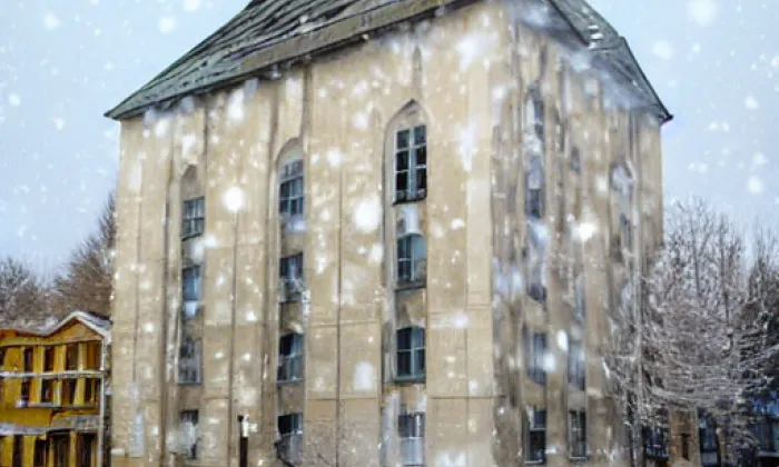Kostel svatého Bartoloměje v Chebu – winter