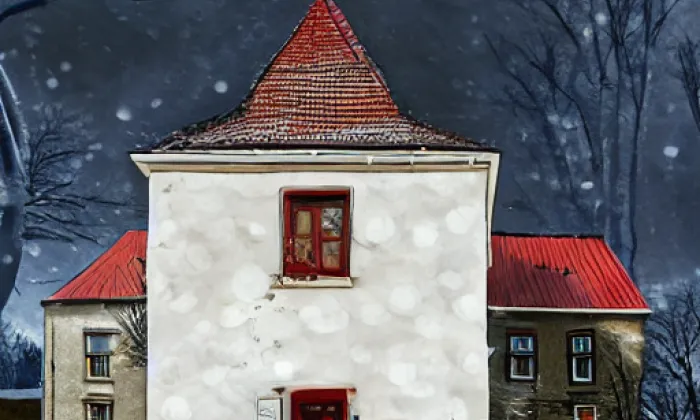 kostel svatého Bartoloměje v Mochově – winter