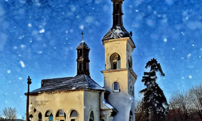 Kostel svatého Bartoloměje v Rumburku – winter