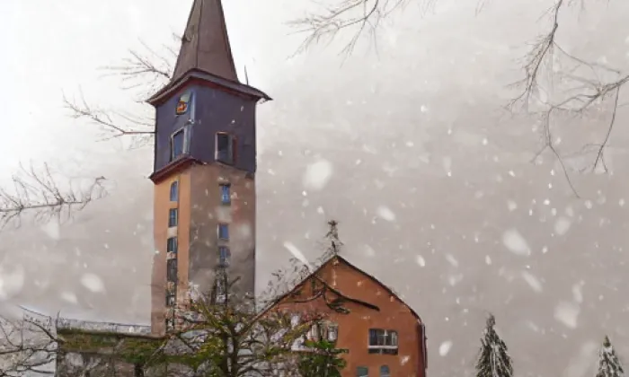 kostel svatého Bartoloměje v Teplicích – winter