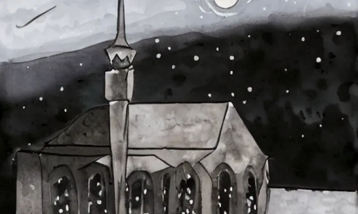 Kostel svatého Bedřicha (Bedřichov) – noc