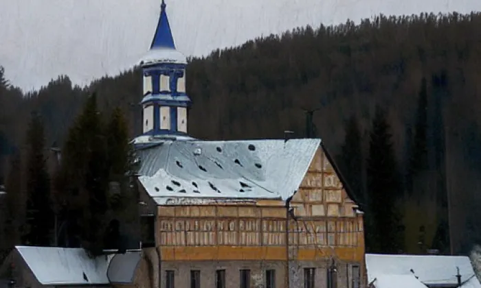 Kostel svatého Bedřicha (Bedřichov) – winter