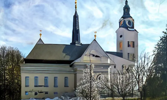 Kostel svatého Benedikta (Pustiměř) – winter