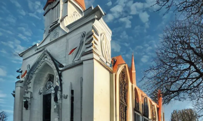 Kostel svatého Cyrila a Metoděje (Chudobín) – léto