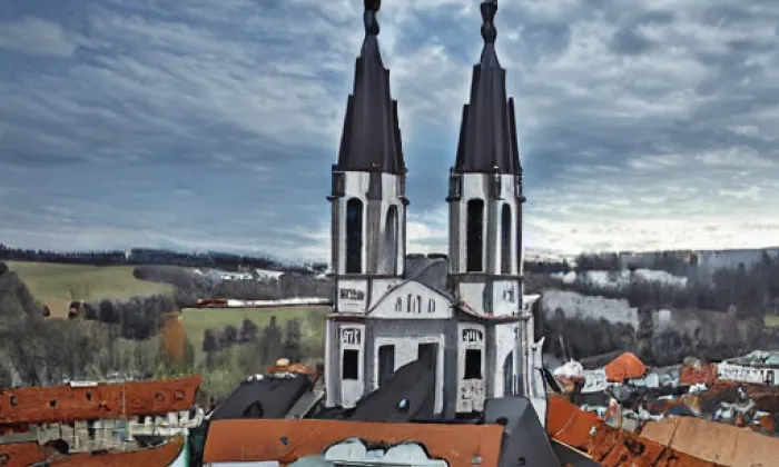 Kostel svatého Cyrila a Metoděje (Karlín) – podzim
