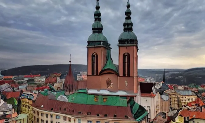 Kostel svatého Cyrila a Metoděje (Karlín) – zima