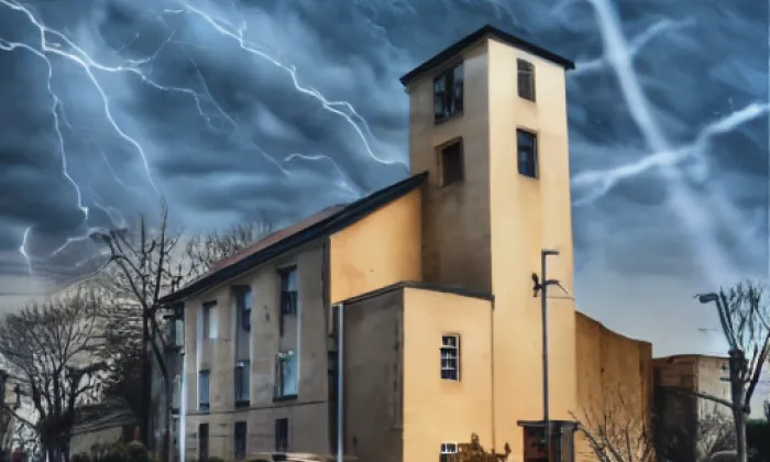 kostel svatého Cyrila a Metoděje (Lužice) – autumn