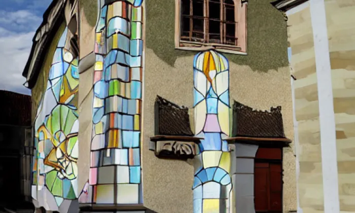 kostel svatého Cyrila a Metoděje (Přerov I-Město) – akvarel